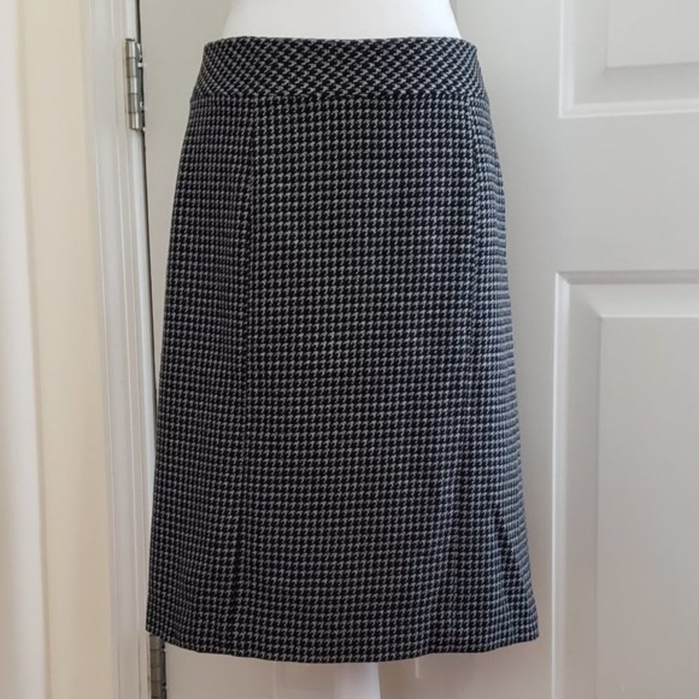 Covington Houndstooth Tweed Pencil Skirt Size 6